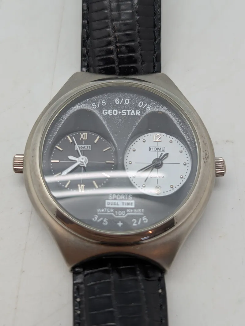 Geo Star Sports Dual Time Herreur med To Tidszoner, virker 