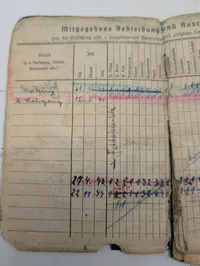 Tysk Luftwaffe Soldbuch fra 2. Verdenskrig tilhørende Karl Burkhardt