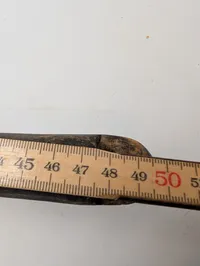 West African Hand-Carved Wooden Scepter with Female Figure
