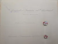 Antik oversigtstavle over Dannebrogordenens ordensbånd og grader