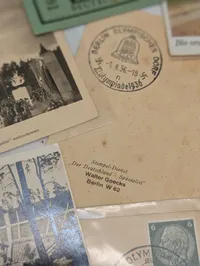 Samling af 1936 Berlin Olympiade Ephemera og Postkort
