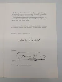 Civilforsvars-Forbundets Hæderstegn, diplomomslag med illustration