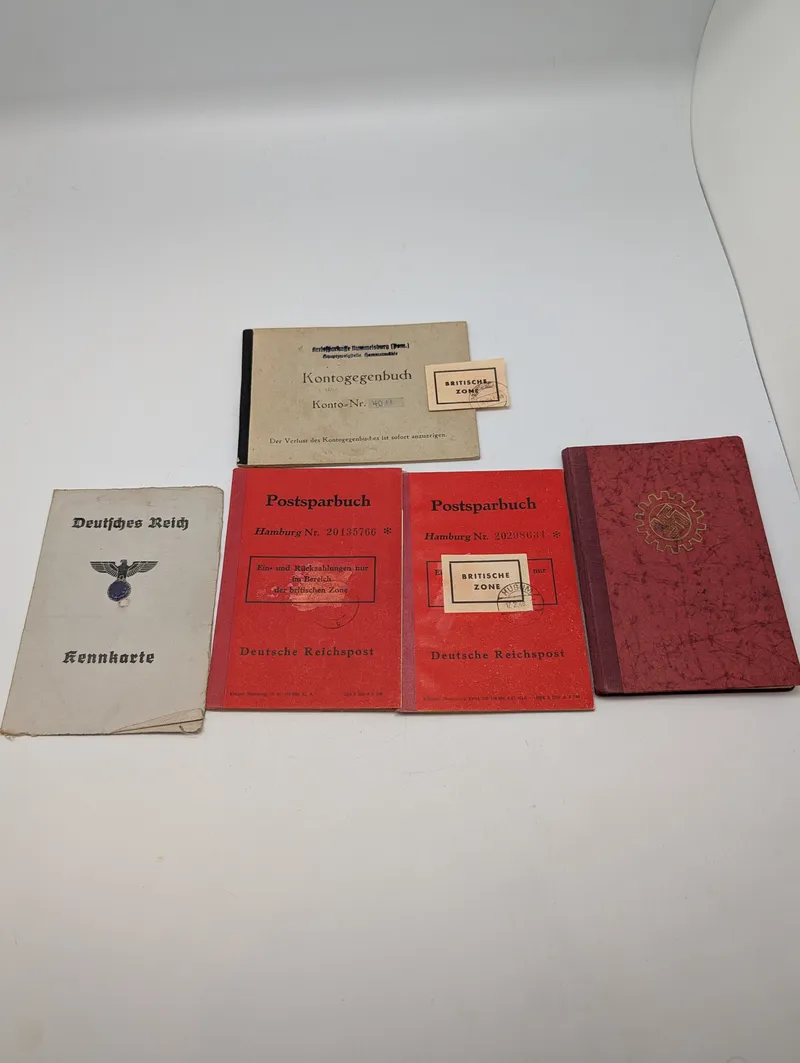 Samling af tyske dokumenter fra det 20. århundrede inkl. Kennkarte