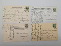 Set of Four Vintage Danish Topographical Postcards