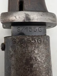 Tysk Mauser K98 Bajonet med tilhørende metalskede nummerens 