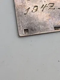 Georg Jensen Kongemærke i Sterling Sølv og Emalje, 1940