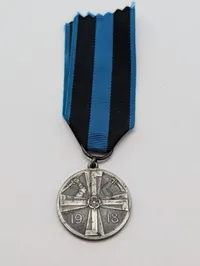 Finsk Frihedskrigs Mindemedalje 1918 med originalt bånd