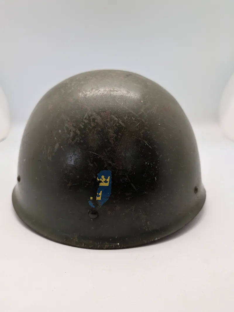 Swedish M37/65 Steel Military Helmet with Three Crowns Decal