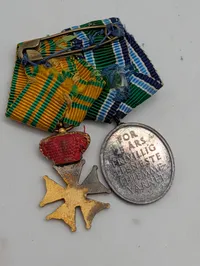Dansk Hjemmeværnsmedalje for 25 års tjeneste og K.N.B.L. fortjenstkors, miniture 