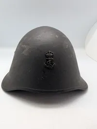 Danish M41 Steel Helmet with Royal Navy Anchor Badge