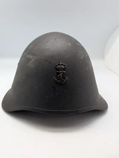 Danish M41 Steel Helmet with Royal Navy Anchor Badge