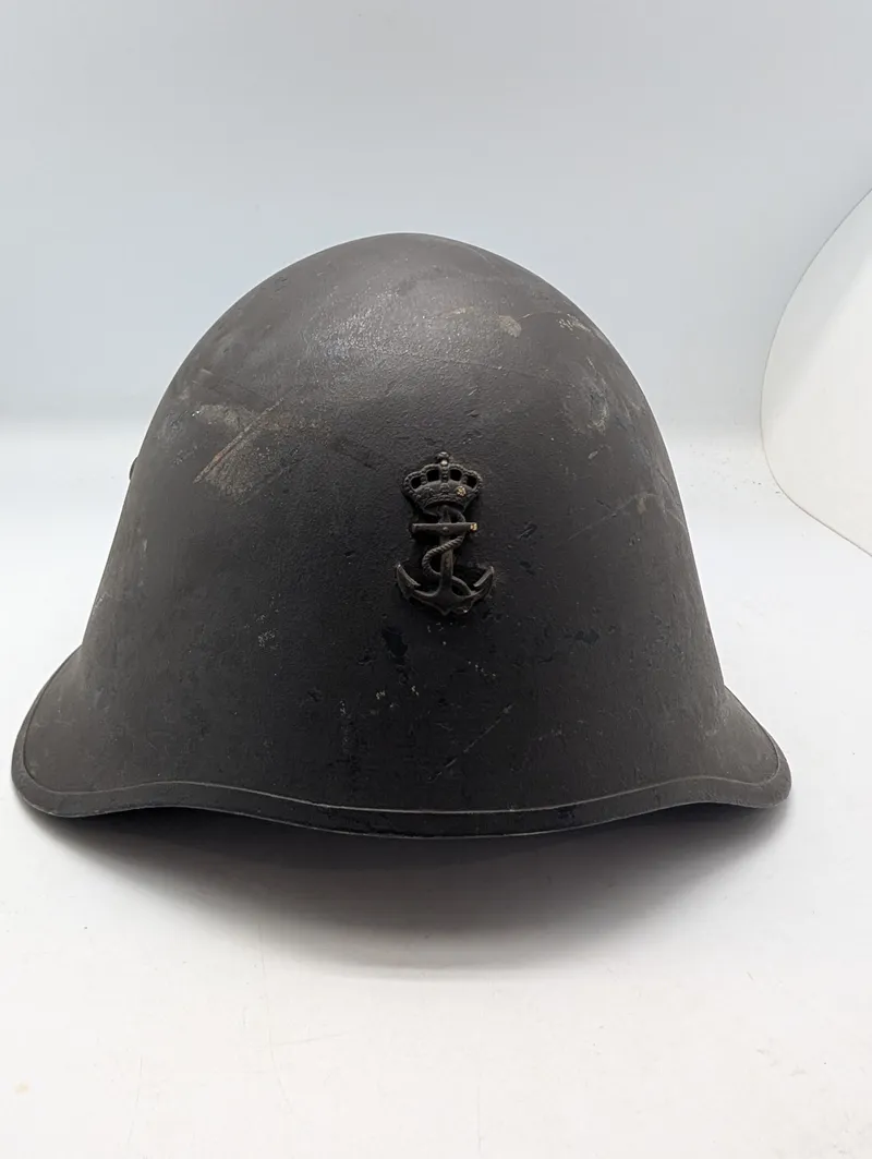 Danish M41 Steel Helmet with Royal Navy Anchor Badge