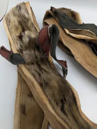 Tyske  Gebirgsjäger Ski Skins  i Sælskind med Metalklemmer WW2