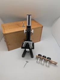 Greifeld Wetzlar Germany Compound Microscope with Wooden Case