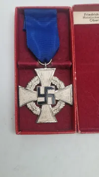 Original medalje 25 år i staten med æske 