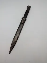 Tysk Mauser K98 Bajonet med tilhørende metalskede