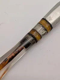 Vintage Mid-Century Clear Lucite and Aluminum Cigarette Holder Hjembragt af Dansk KZ fange 