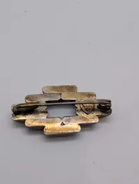 Siersbøl broche i sterlingsølv med geometrisk design