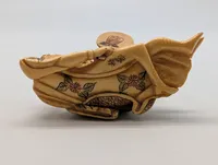 Antik JAPANESE HAND CARVED EROTIC NETSUKE FIGURES EDO / MEIJI PERIODE 