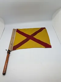 Dansk Militær Signalflag med Træstang, M-K 83