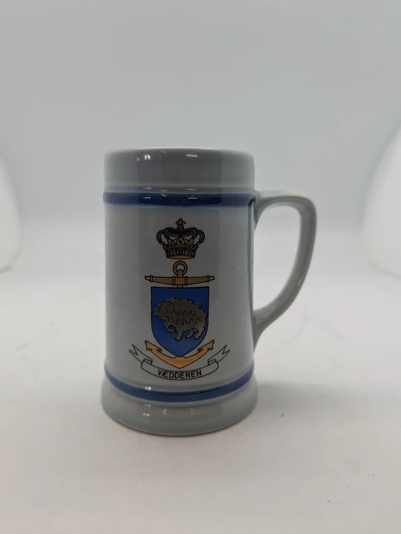 Royal Danish Navy Vædderen Ceramic Beer Stein