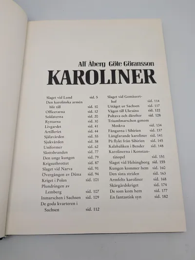 Karoliner by Alf Åberg and Göte Göransson Hardcover Book