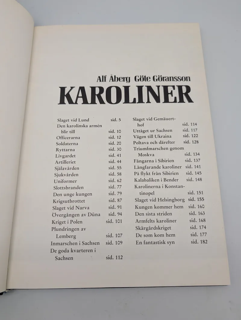 Karoliner by Alf Åberg and Göte Göransson Hardcover Book