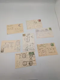 Collection of Seven Antique European Easter Postcards  Sendt til Grevinde Hamilton 