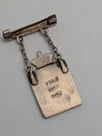 Georg Jensen Kongemærke i 830 Sølv og Emalje, 1870-1940, variant