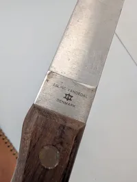 Erling Vangedal Danish Scout Knife with Leather Sheath