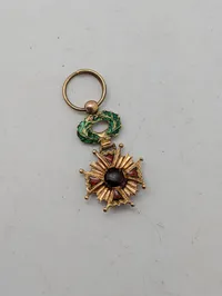 Fransk Æreslegionen (Légion d'honneur) miniatureorden i guld og emalje 14 karat Guld