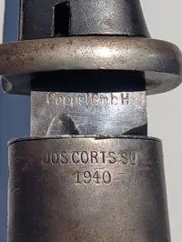 Tysk K98 Bajonet med skede, Coppel GmbH og Jos. Corts Sn 1940