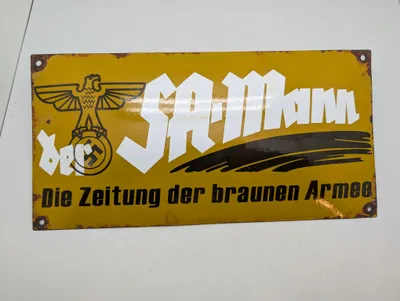 Emaljeskilt for Der SA-Mann - Die Zeitung der braunen Armee