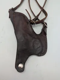 Vintage Brun Læder Skulderhylster til Pistol