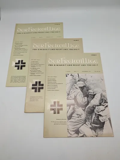 Tre udgaver af tidsskriftet Der Freiwillige (1971-1972)