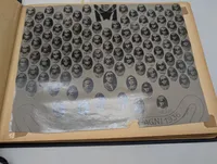 To vintage fotoalbum i læder og tekstil Soldat før under og efter krigen DK 