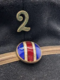 Dansk Militær Kasket Model 1889 med Enhedstal 2