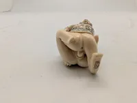 Antik JAPANESE HAND CARVED EROTIC NETSUKE FIGURES EDO / MEIJI PERIODE 