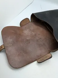 Militær lædertaske med spænde og klaplukning Tysk WW2 
