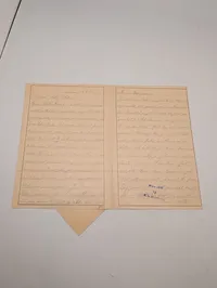 Koncentrationslejr Auschwitz brevpapir og kuvert fra fange Johann Dziubek