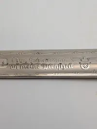 Tysk WWII Etset Eksercerbajonet med Skede