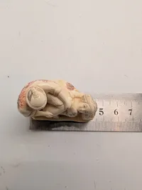 Antik JAPANESE HAND CARVED EROTIC NETSUKE FIGURES EDO / MEIJI PERIODE 