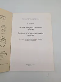 D. Cornelius: Britisk Feltpost i Norden 1940-47, Posthistoriske Studier 6