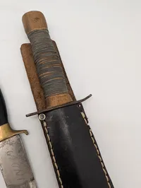 Collection of Vintage Fixed Blade Knives and Kukri with Sheaths