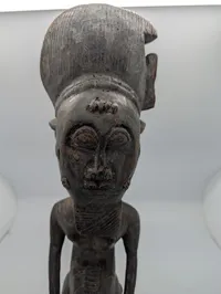 West African Baule Blolo Bian Wood Carved Male Spirit Spouse Figure