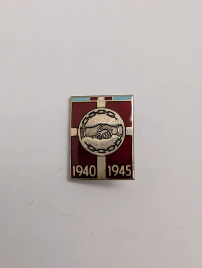 Danish WWII Resistance Commemorative Enamel Pin 1940-1945