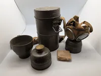 Dansk M/38 Gasmaskesæt med Beholder, Filtre og Tilbehør