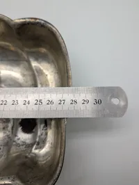 Vintage aluminium bageform i form af en mus