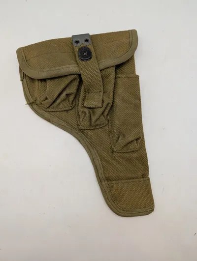 Dansk Pistol hylster i olivengrøn kanvas