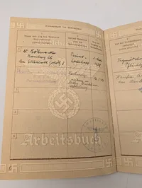 Tysk Arbejdsbog (Arbeitsbuch) fra Det Tredje Rige